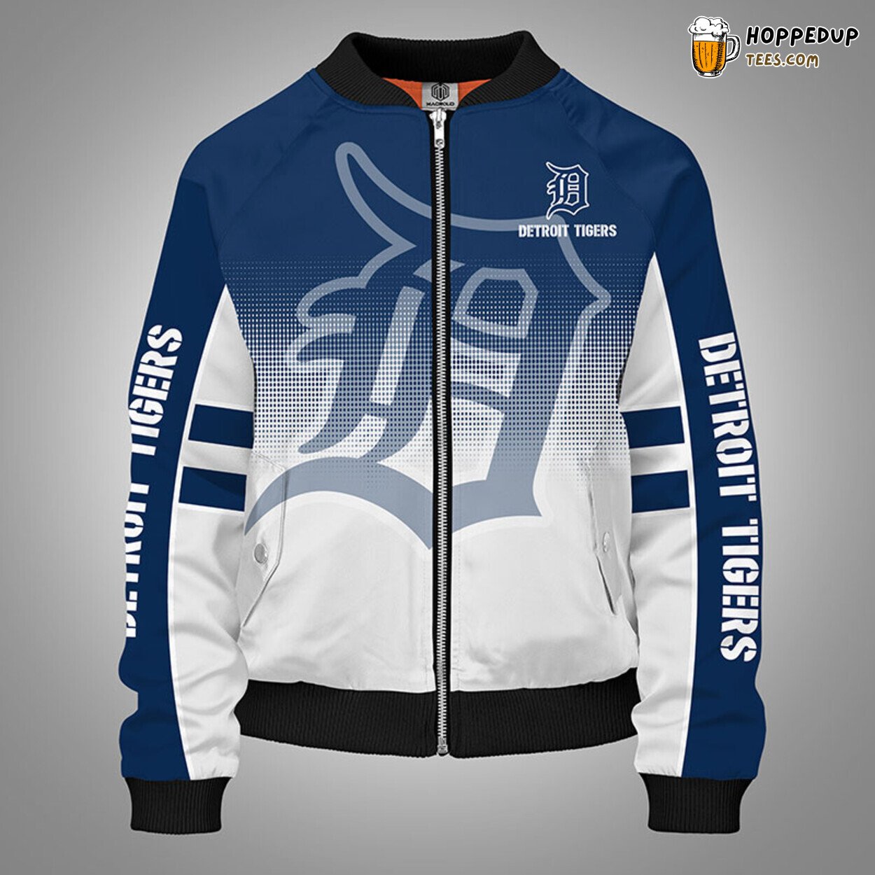 Detroit Tigers MLB Blue Unisex Premium Bomber Jacket Design
