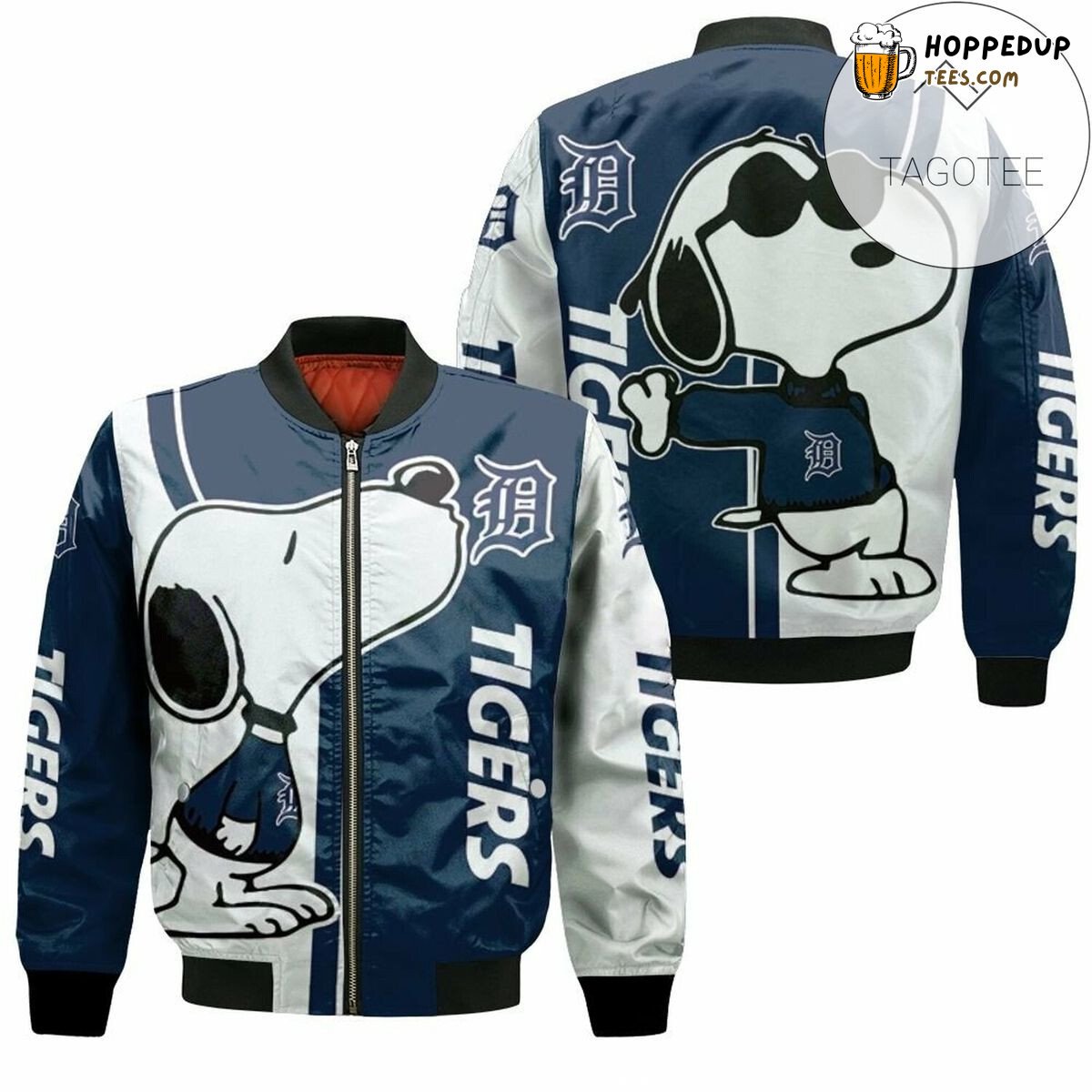 Detroit Tigers MLB Snoopy Lover Commemorative Bomber Jacket