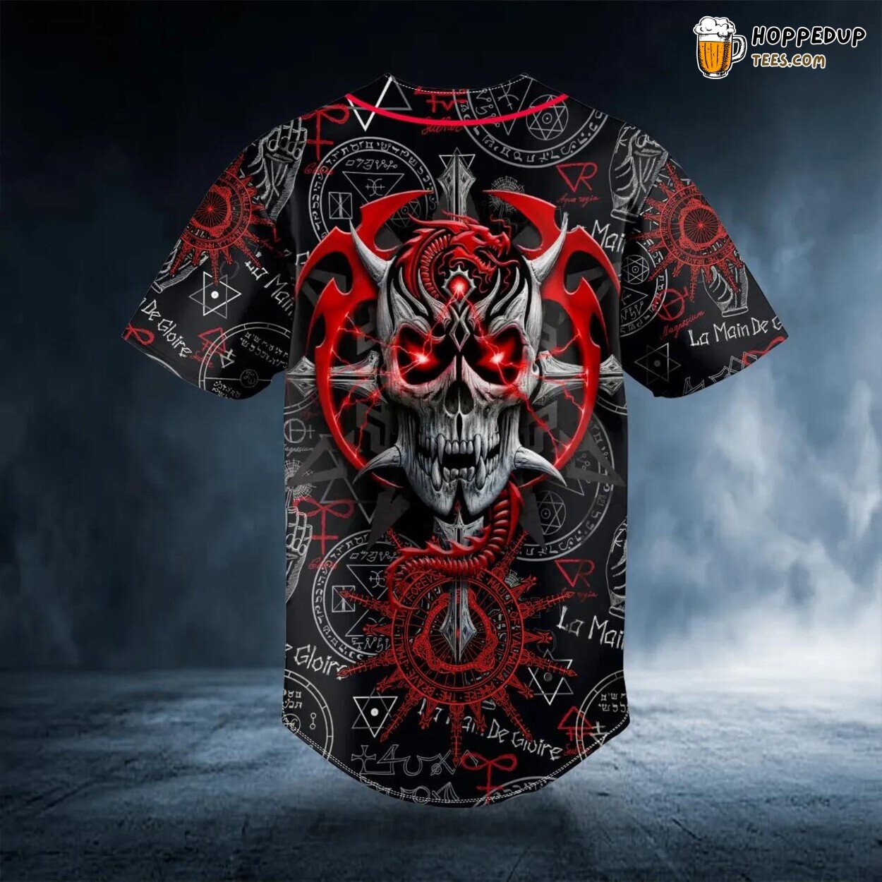 Devil Demon Dragon Fusion Skull Baseball Jersey Viking 3D Print Edition