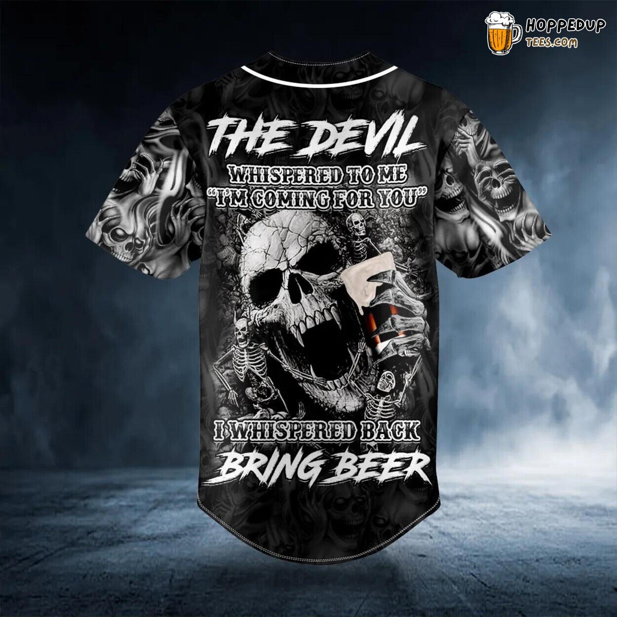 Devil’s Bold Scream Beer Ambition Skull Baseball Jersey Viking 3D Print Tee
