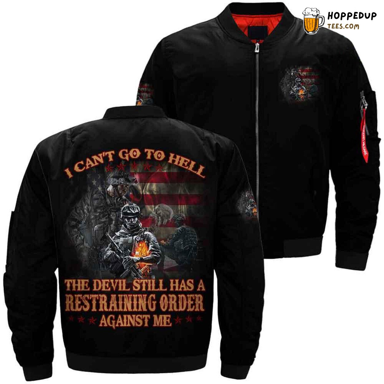 Devil’s Restraining Order Against This Veteran Over Print Bomber Jacket