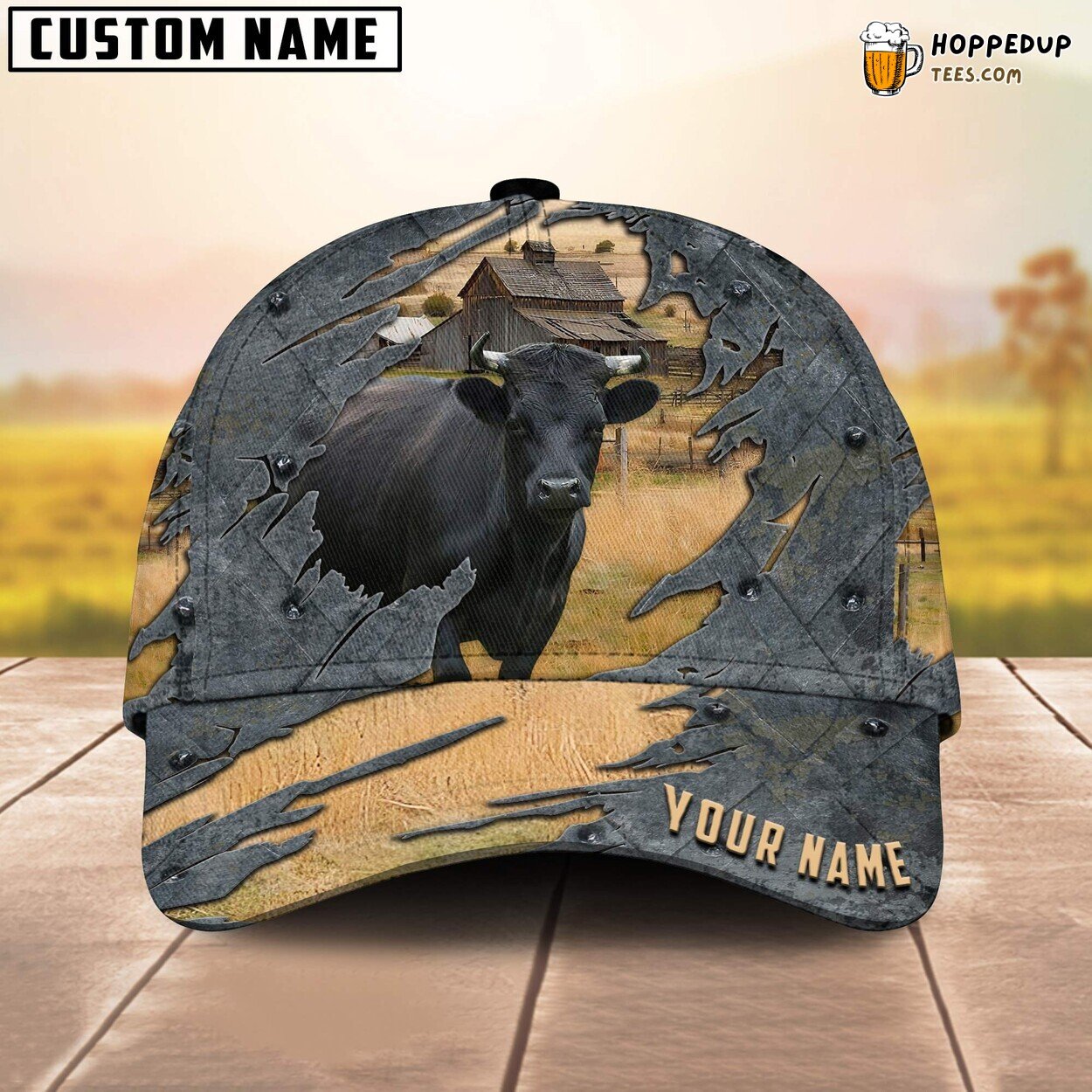 Dexter 3D Premium Cap Farm Lovers Leather Animal Baseball Print Design Cap