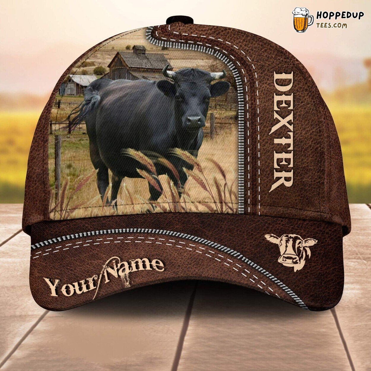 Dexter Leather 3D Cap Animal Farm Lovers Customized Baseball Print