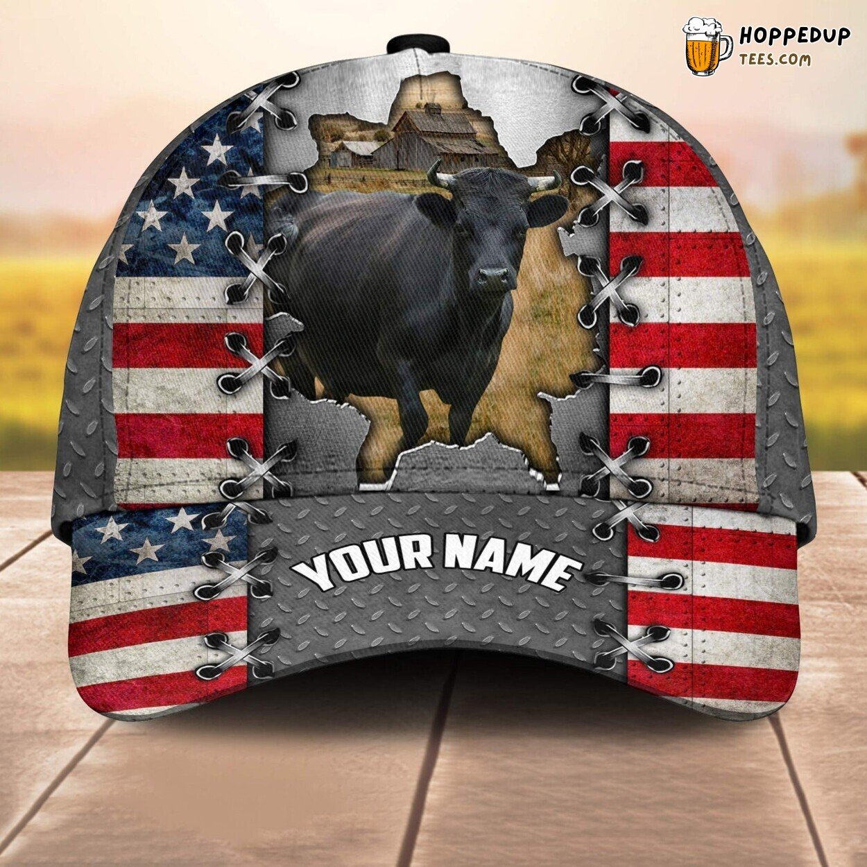 Dexter US Flag Special Name 3D Cap Baseball Print Farm Lovers Leather Animal