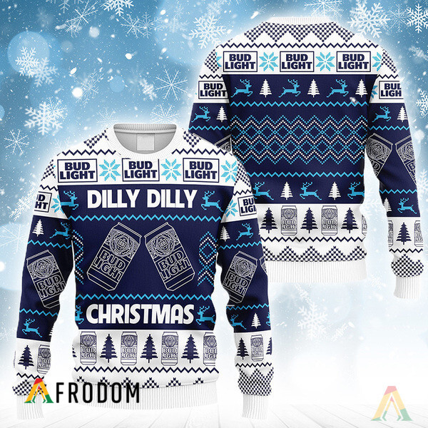 Dilly Dilly Bud Light Christmas Ugly Sweater HU Dilly Dilly Bud Light Christmas Ugly Sweater HU