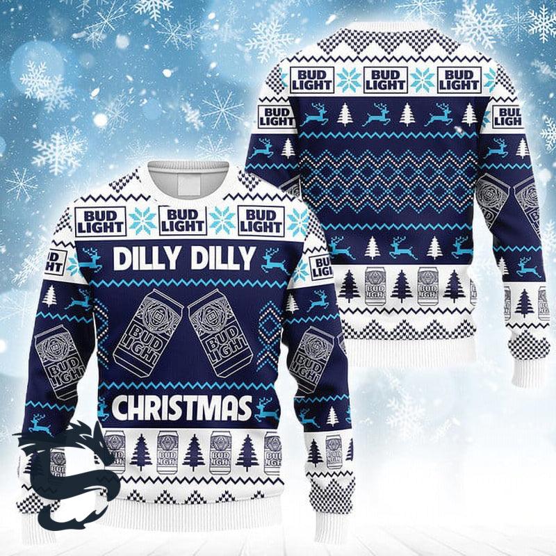 Dilly Dilly Bud Light Christmas Ugly Sweater HU