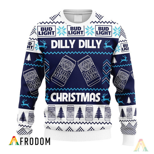 Dilly Dilly Bud Light Christmas Ugly Sweater HU