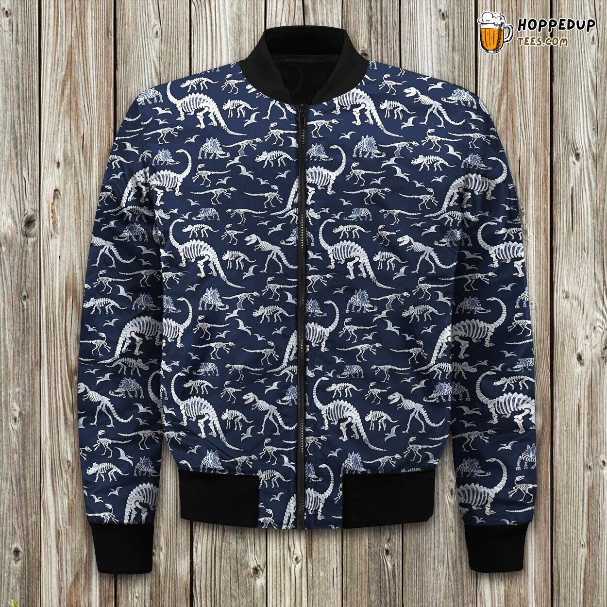 Dinosaur Grace Winter Bomber Jacket Luxurious Quality Padded Warm Cute