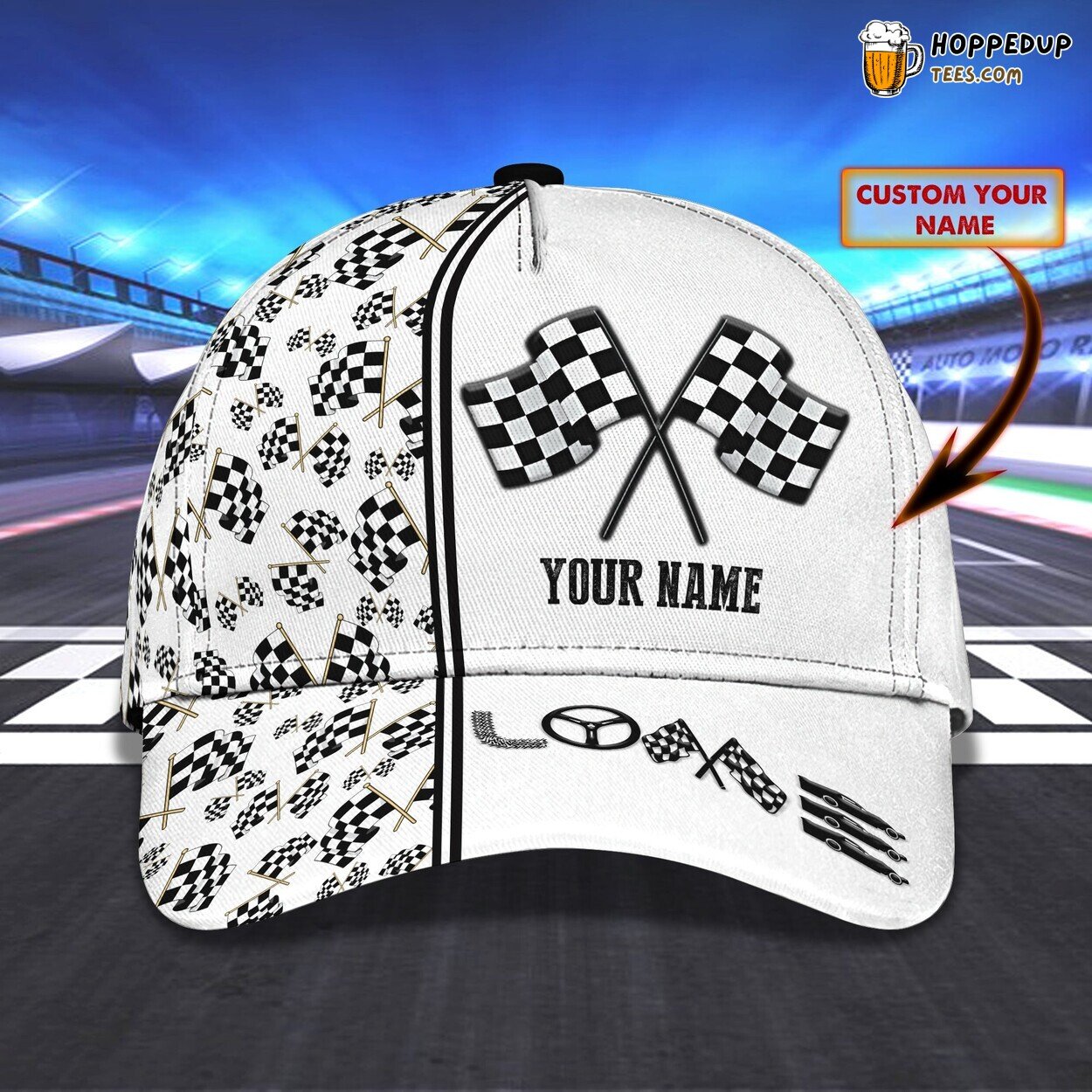 Dirt Track Racing Enthusiast 3D Classic Cap Personalized Unique Design