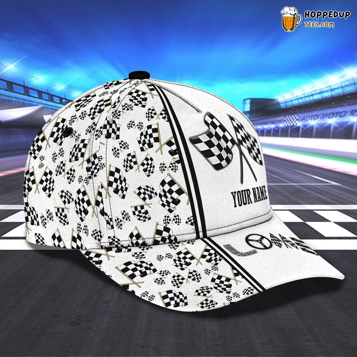 Dirt Track Racing Enthusiast 3D Classic Cap Personalized Unique Design