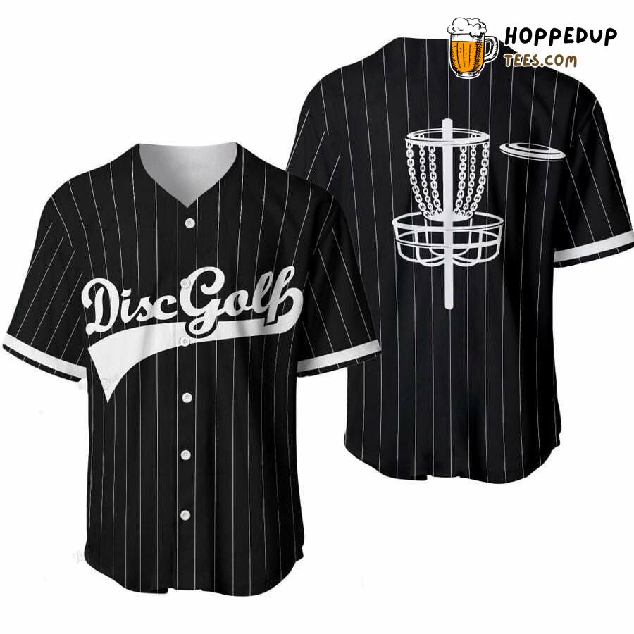 Disc Golf Distinct Black White Design Baseball Jersey Special Edition
