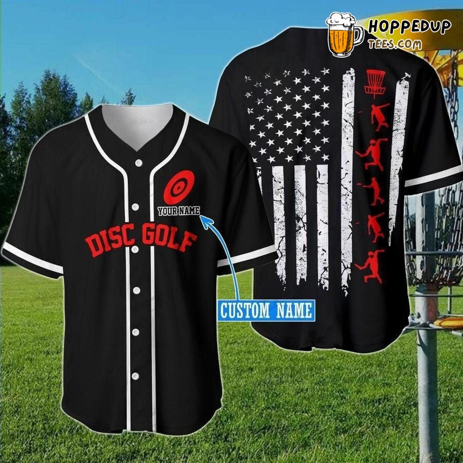 Disc Golf Flag Design Unique Baseball Jersey Personalized Distinct Edition