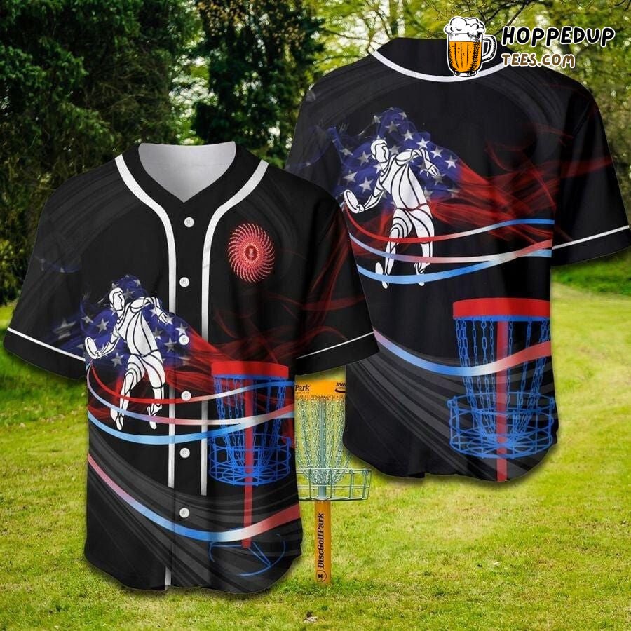 Disc Golf Flag Essence Unique Baseball Jersey Distinctive Edition Design
