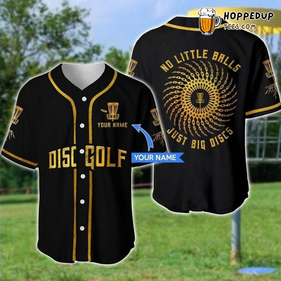 Disc Golf Theme Big Discs Personalized Baseball Jersey Design