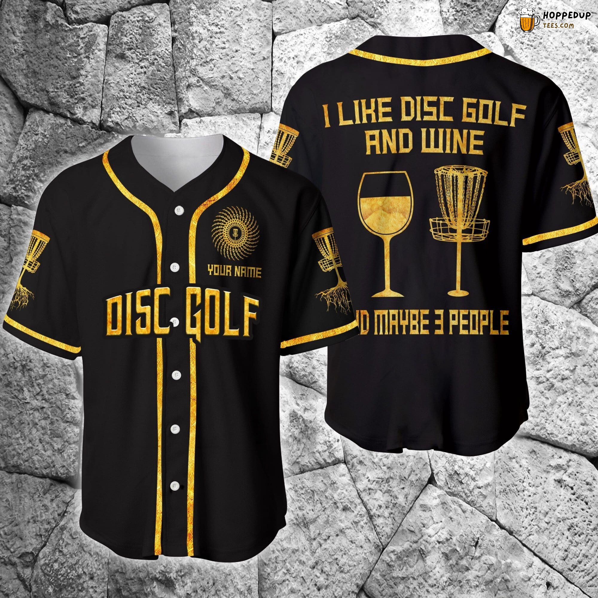 Disc Golf Wine Lovers Baseball Jersey Personalized Unique Distinctive Design