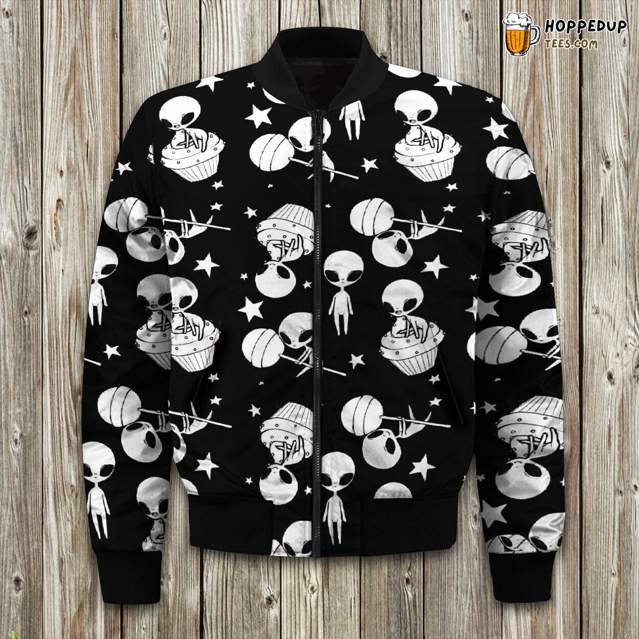 Distinct Skull Bomber Jacket Brave Winter in Daring Bony Fashion