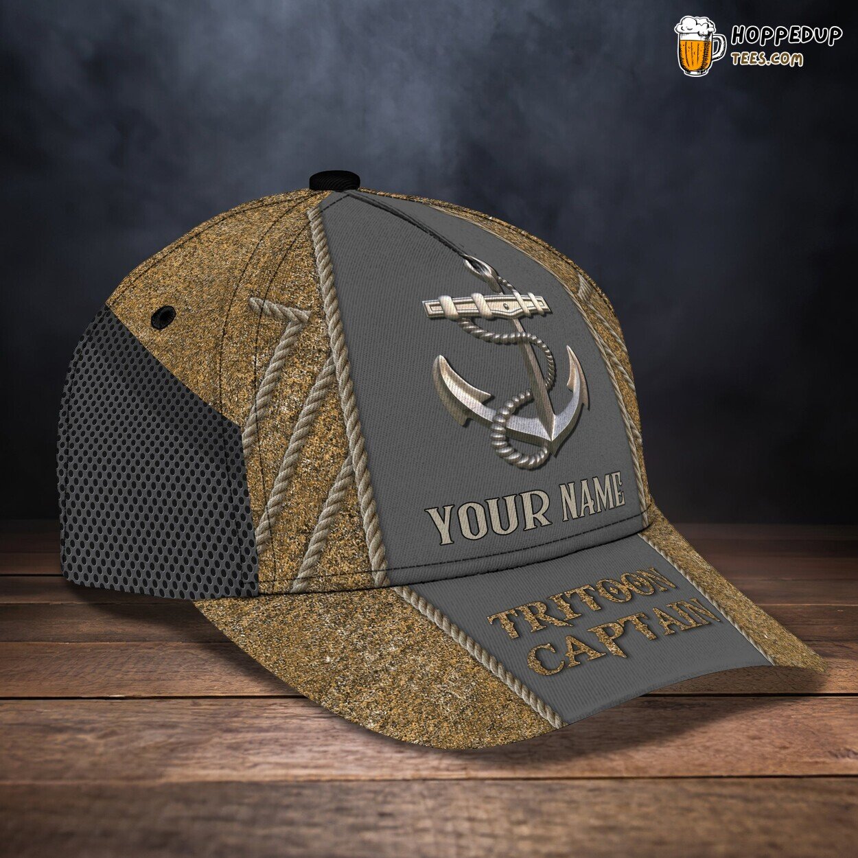 Distinctive Anchor 3D Classic Cap Personalized Name Elegant Unique Premium Styling