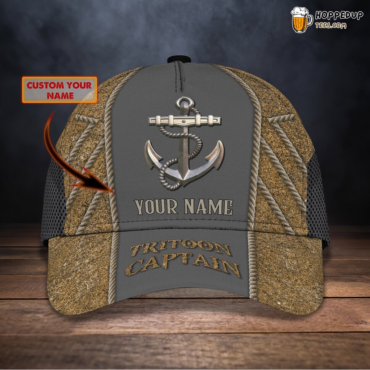 Distinctive Anchor 3D Classic Cap Personalized Name Elegant Unique Premium Styling