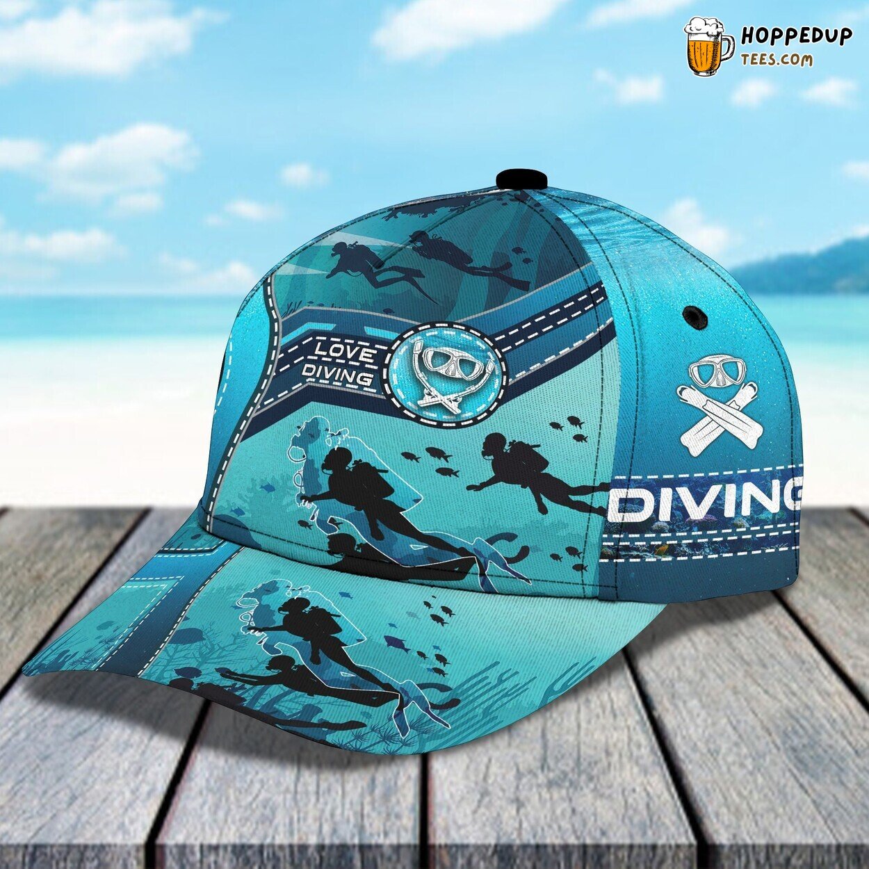 Dive Enthusiast 3D Classic Cap Personalized Name Unique Design Series