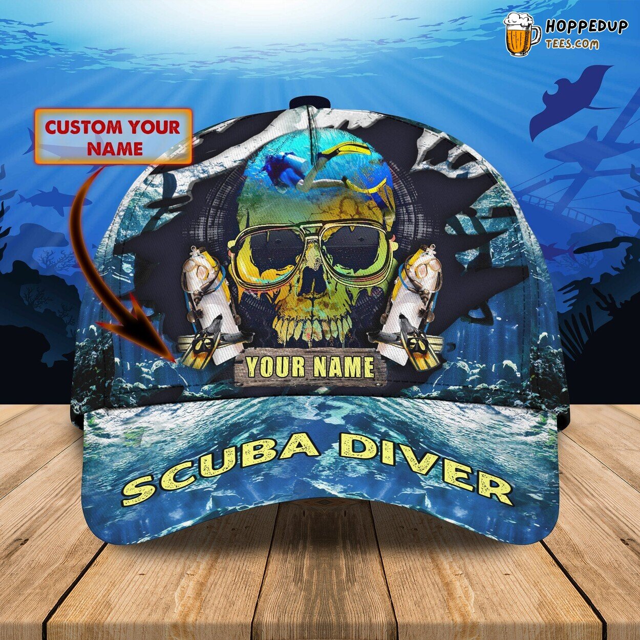 Dive into Adventures Personalized 3D Classic Cap Celebrating Scuba Thrills