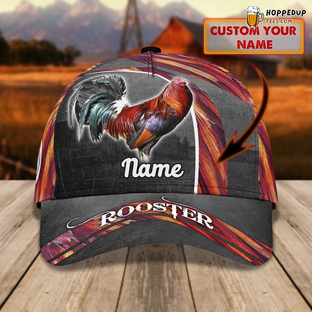 Dive into the World of the Rooster Personalized 3D Classic Cap Showcase