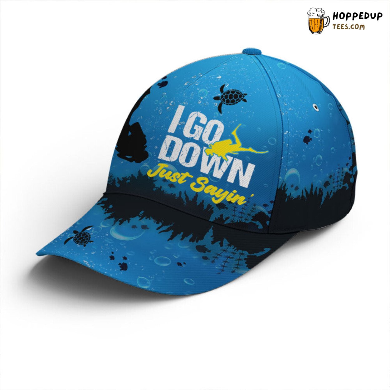 Dive Lovers Statement Scuba Diving I Go Down Unique Baseball Cap