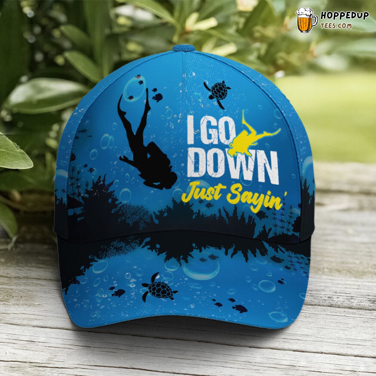 Dive Lovers Statement Scuba Diving I Go Down Unique Baseball Cap