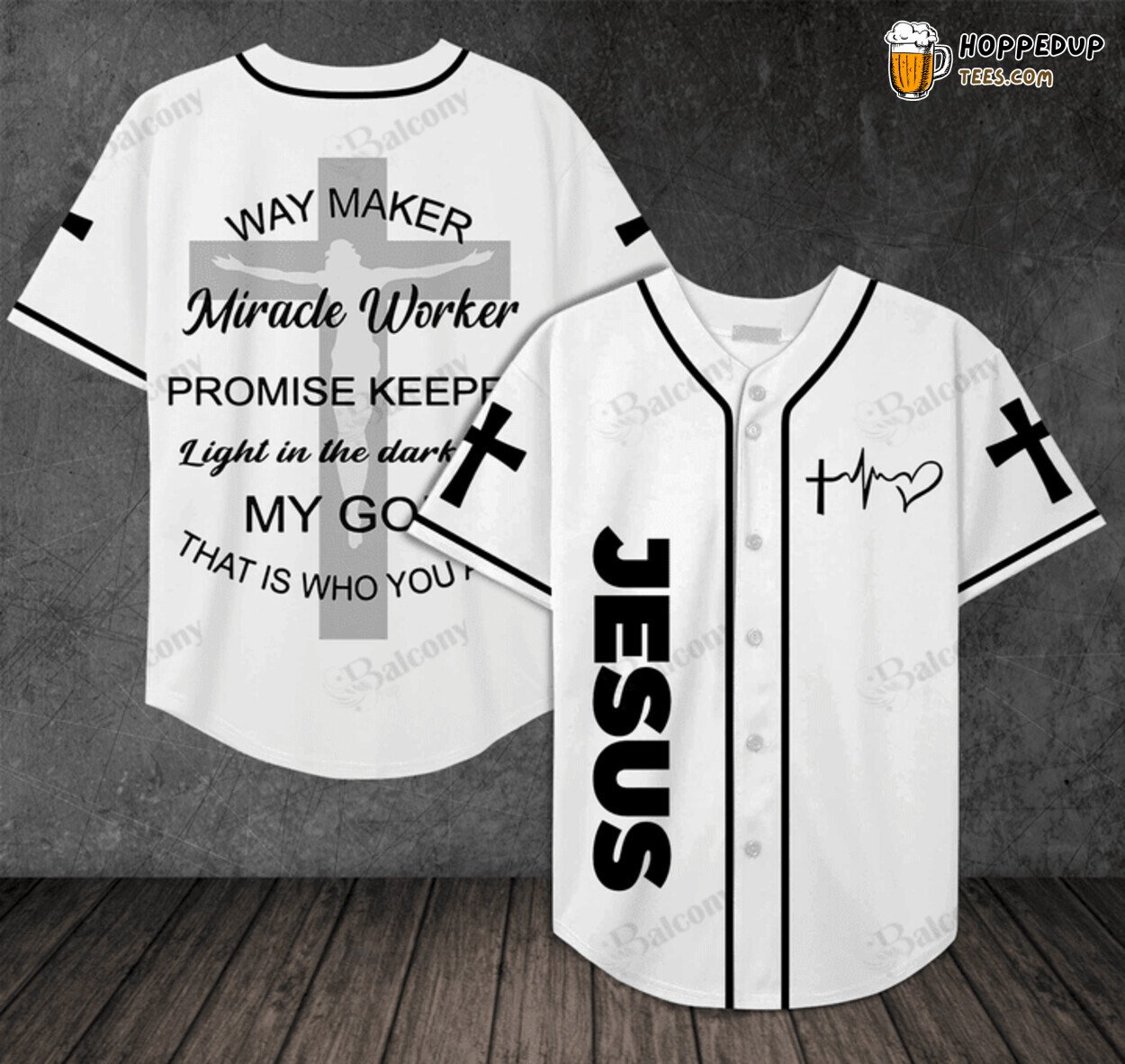 Divine Beacon in the Dark My God Jesus Inspired Baseball Jersey Eternal Light