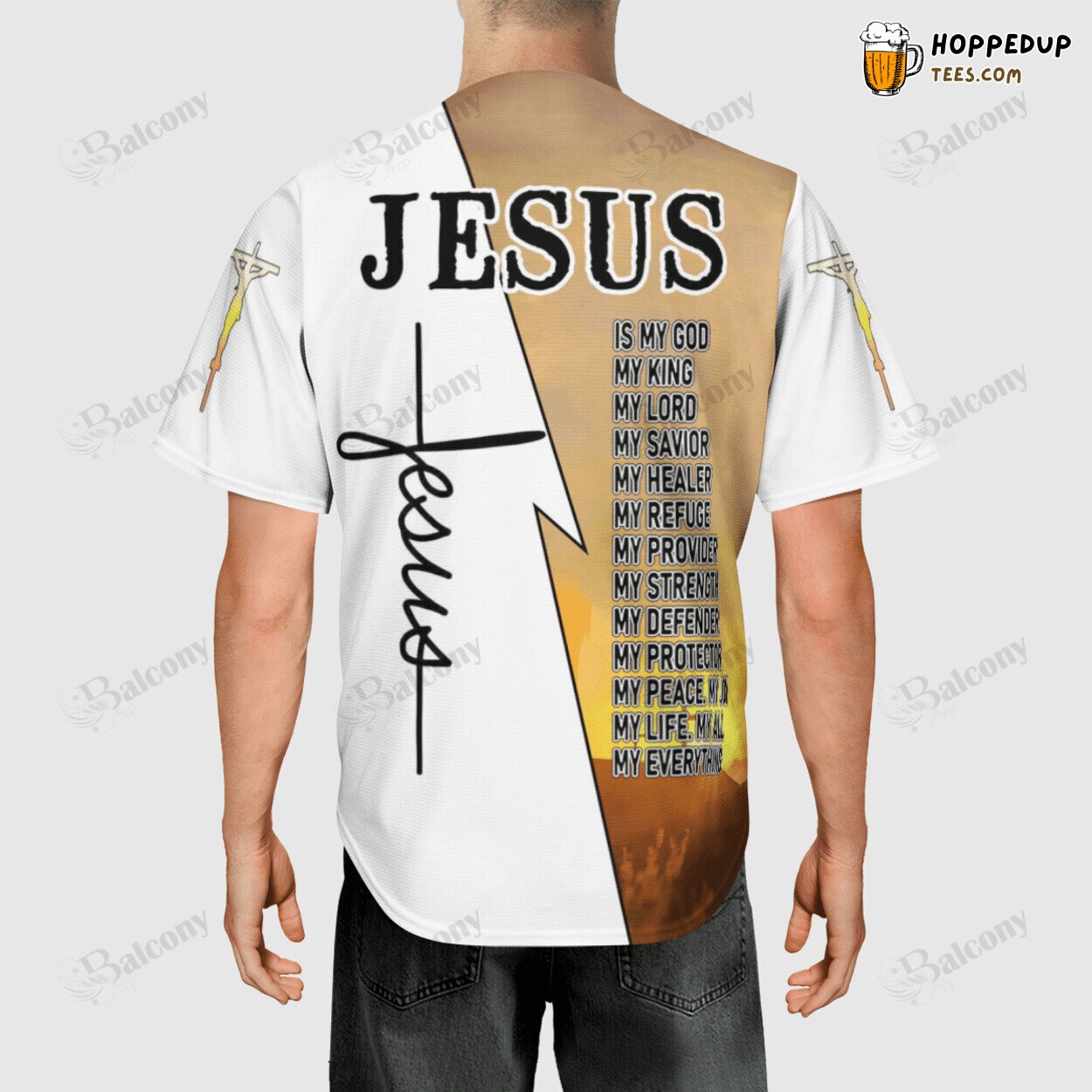 Divine Jesus Christ Presence Baseball Jersey Inspirational Fit