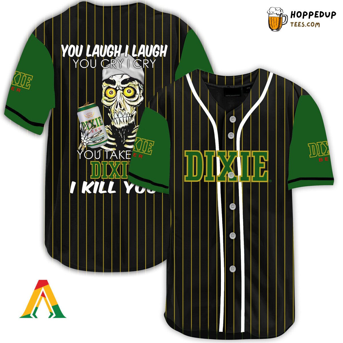 Dixie Beer Defender Baseball Jersey Unique Laugh Cry Themed Design Look
