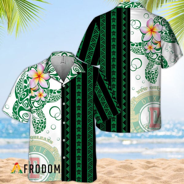 Dixie Beer Polynesian Ocean Turtle Blend Hawaiian Shirt HU