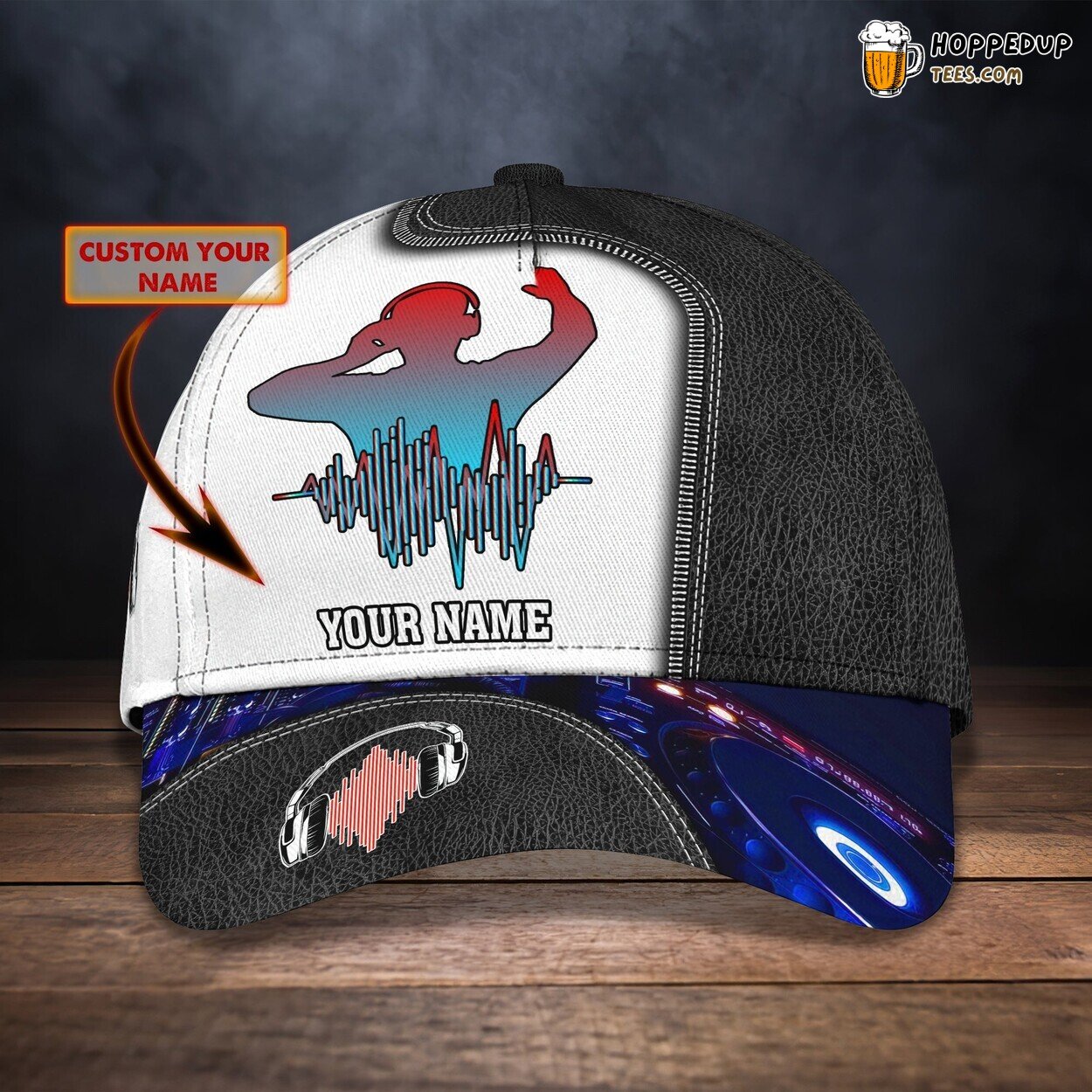 DJ Inspired 3D Classic Cap Personalized Name Unique Elegant Premium Design