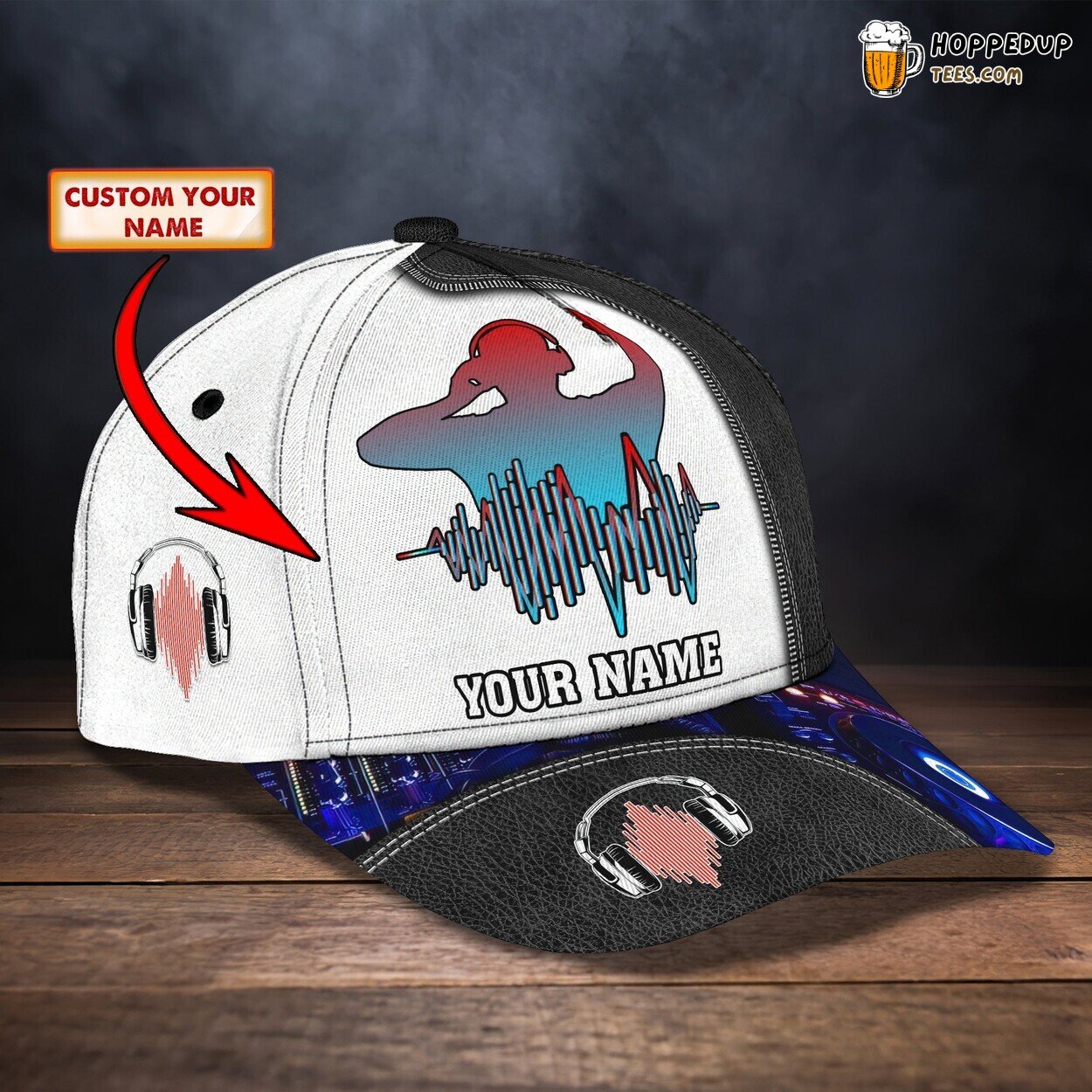 DJ Inspired 3D Classic Cap Personalized Name Unique Elegant Premium Design