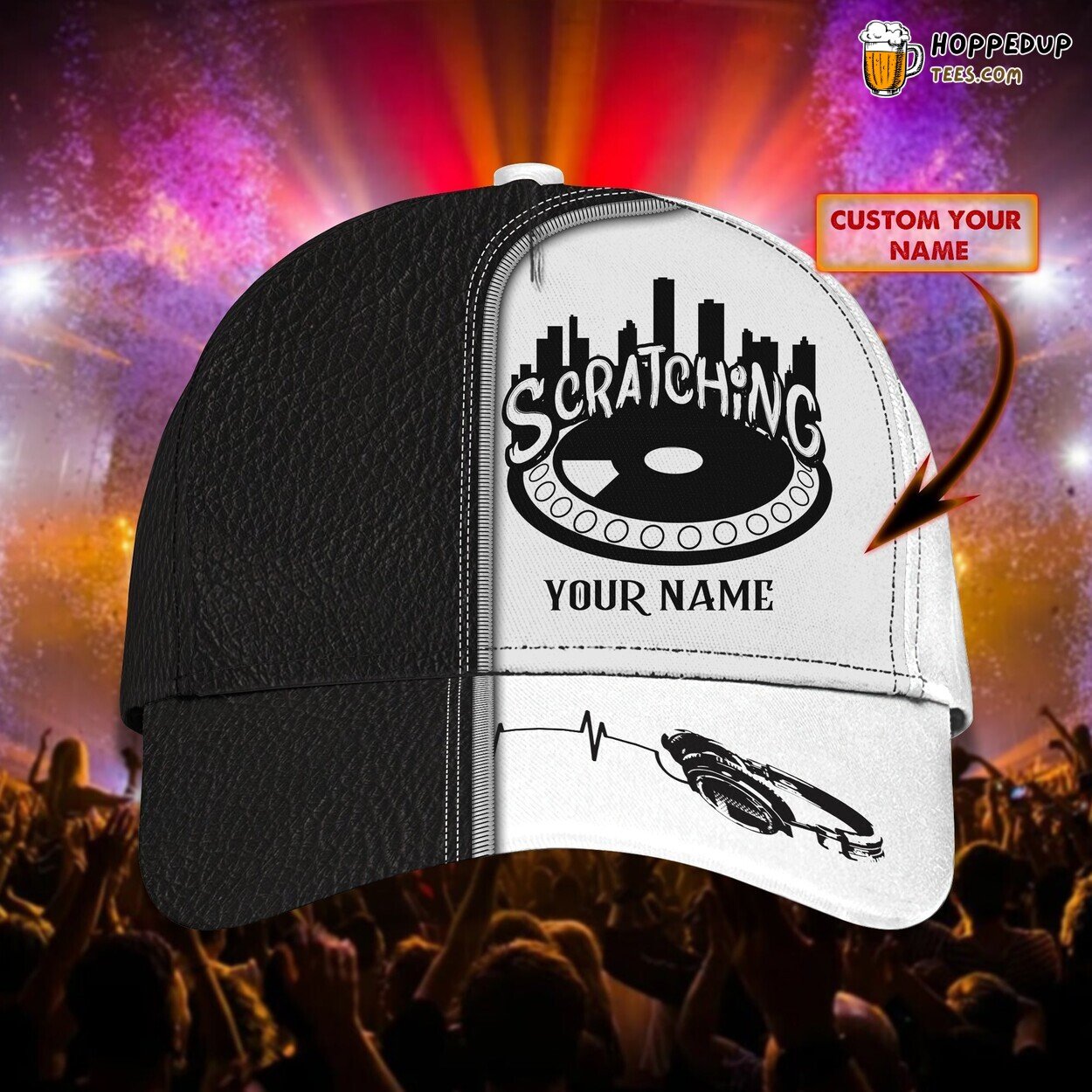 DJ Theme 3D Classic Cap Personalized Name Unique Elegant Premium Design