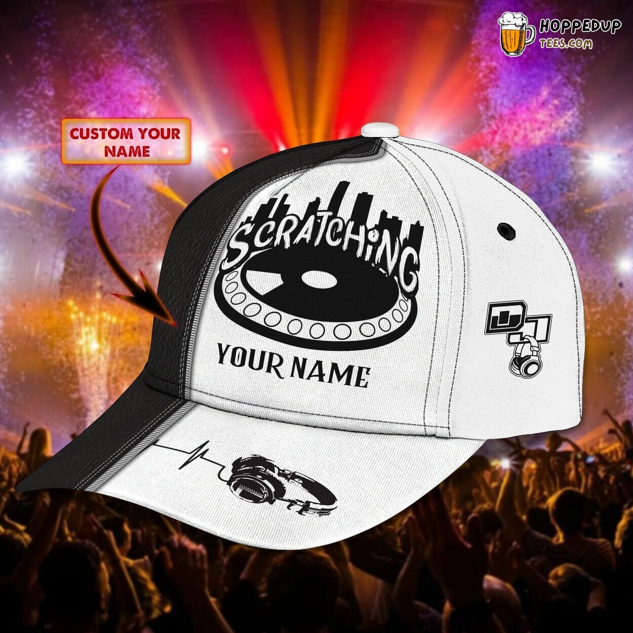 DJ Theme 3D Classic Cap Personalized Name Unique Elegant Premium Design