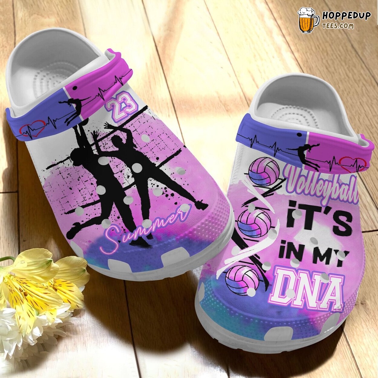 Dna Summer Volleyball Sport Clogs Birthday Christmas Gift Shoes