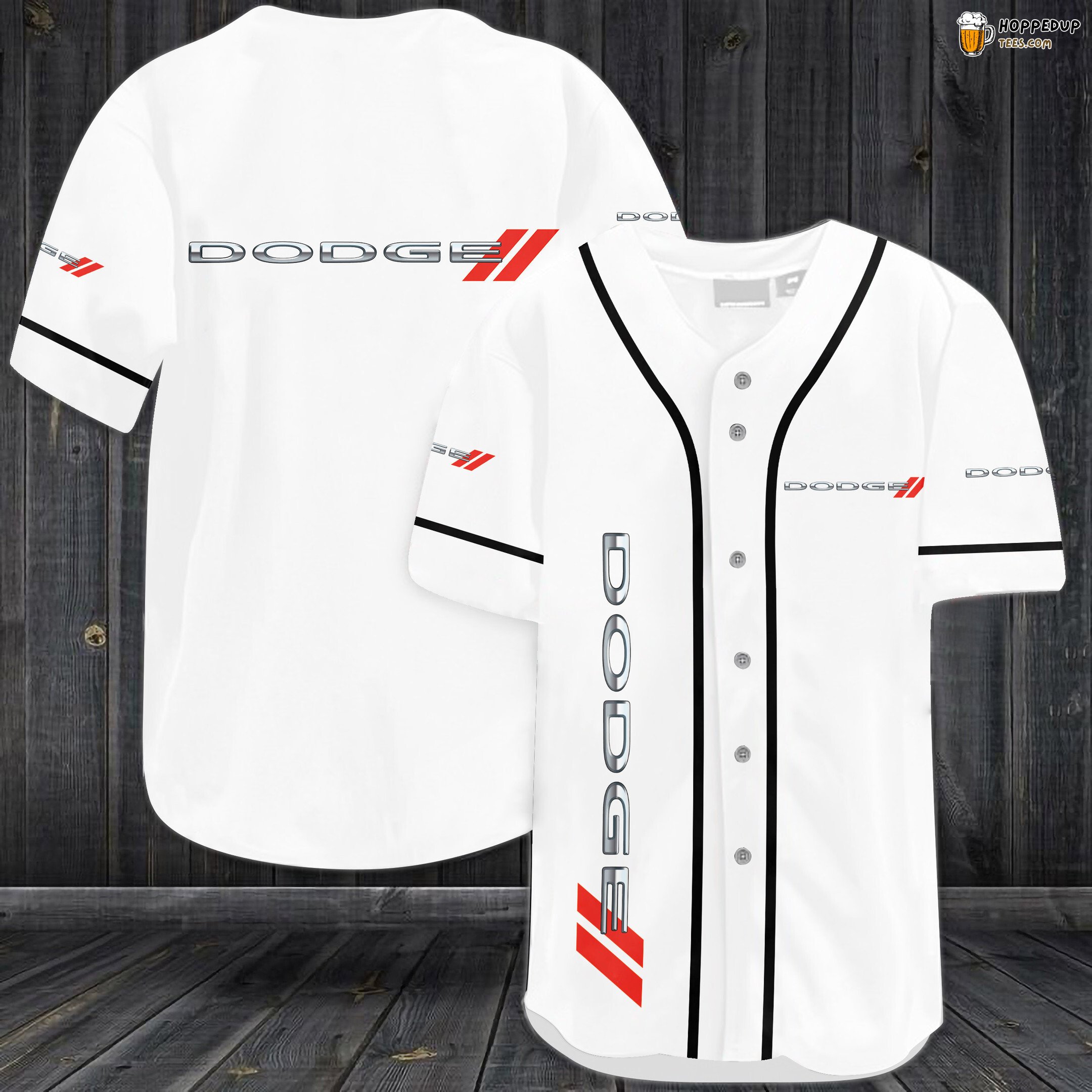 Dodge Car Baseball Jersey White Unisex Jersey Shirt
