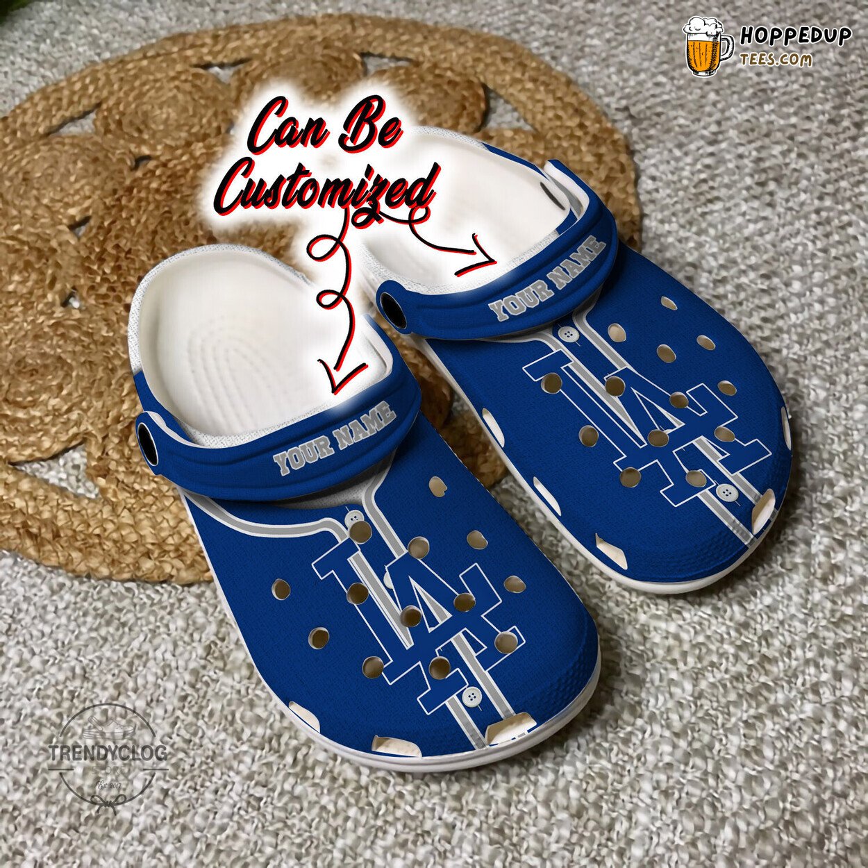 Dodgers Baseball Jersey Style Personalized Clog Shoes Unique Design