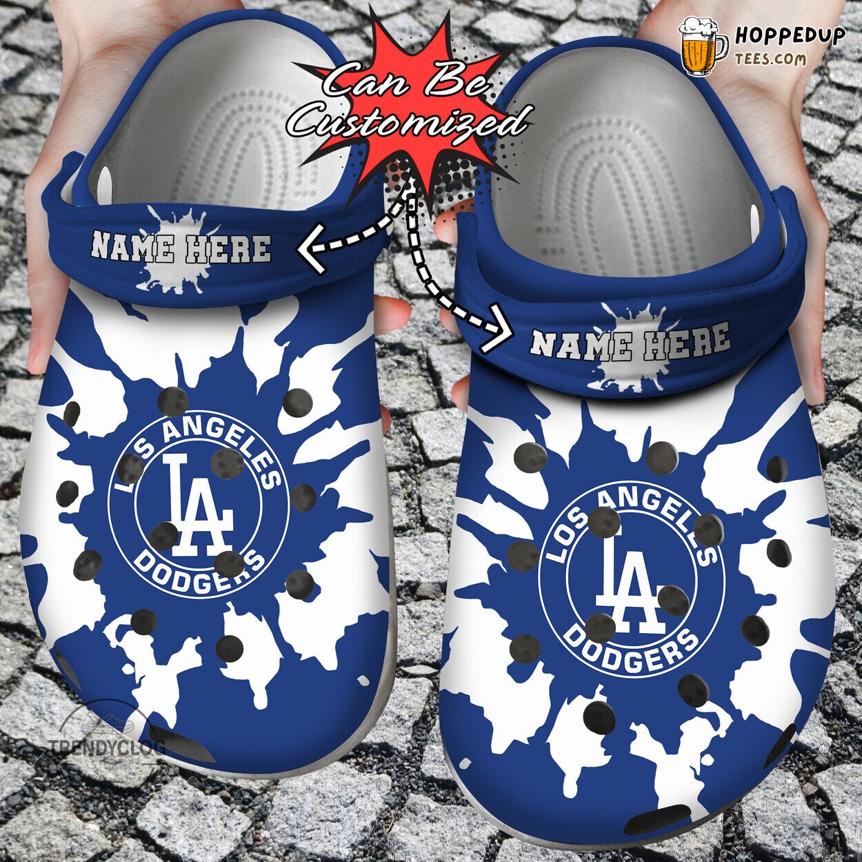 Dodgers Baseball Personalized Color Themed Comfortable Clog Shoes