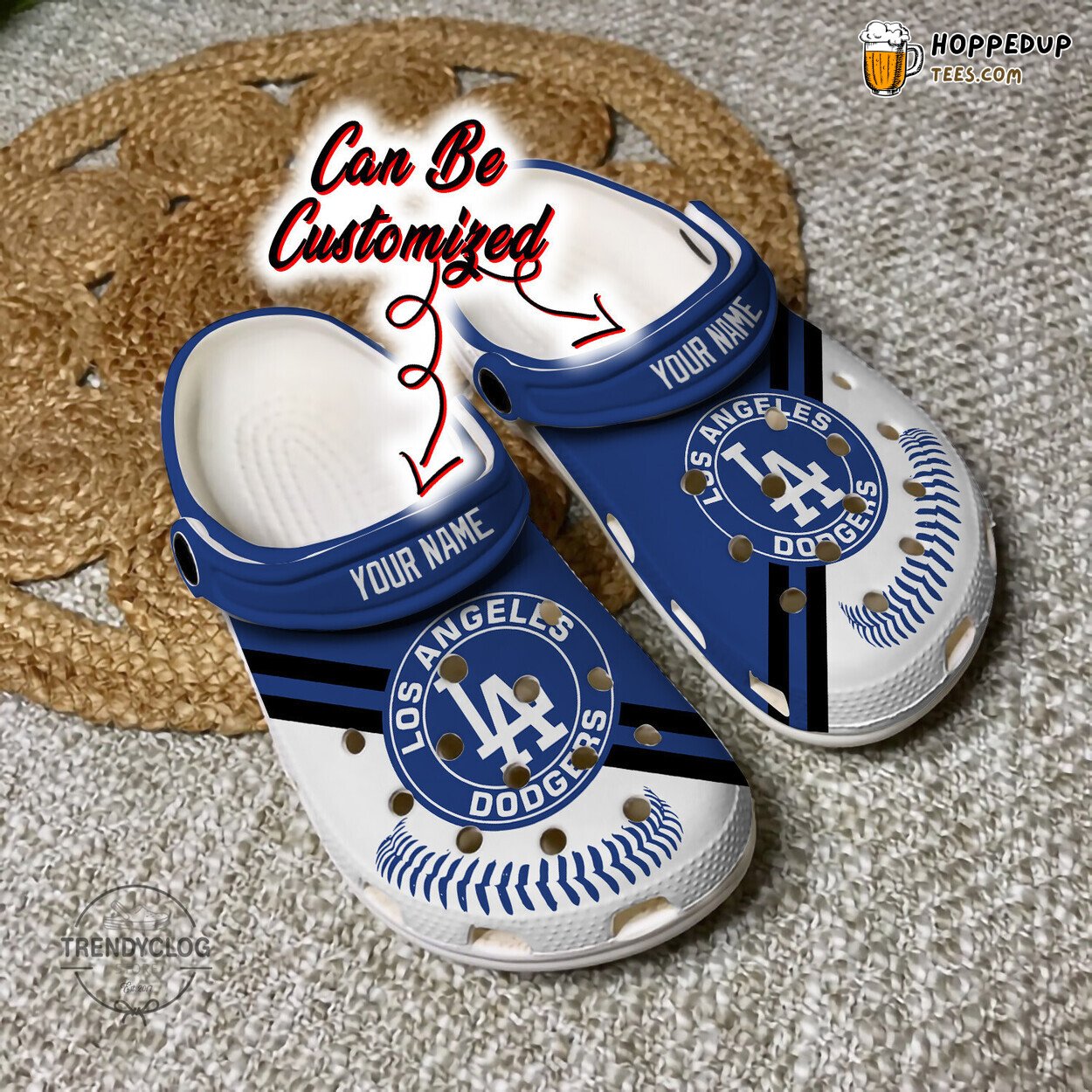 Dodgers Baseball Personalized Team Clog Shoes for Dedicated Fans Custom