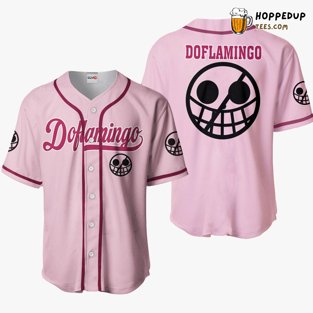 Doflamingo Emblem Unique Baseball Jersey Collection Distinctive Design Doflamingo Emblem Unique Baseball Jersey Collection Distinctive Design