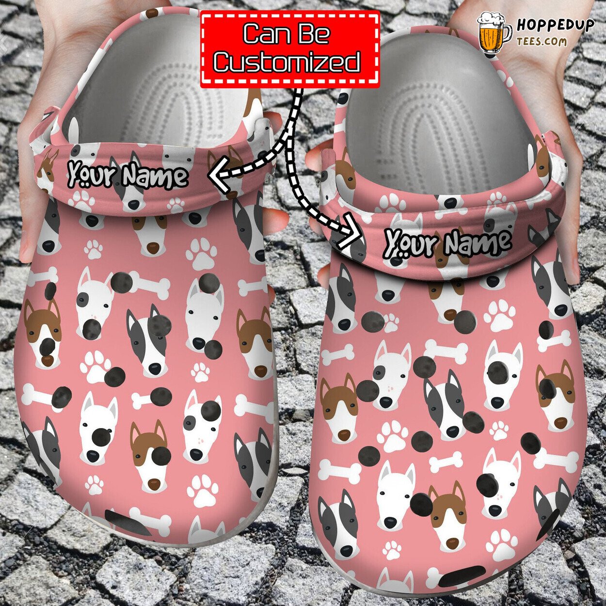 Dog Breeds Patterns Theme Comfortable Clogs Canine Inspired Footwear