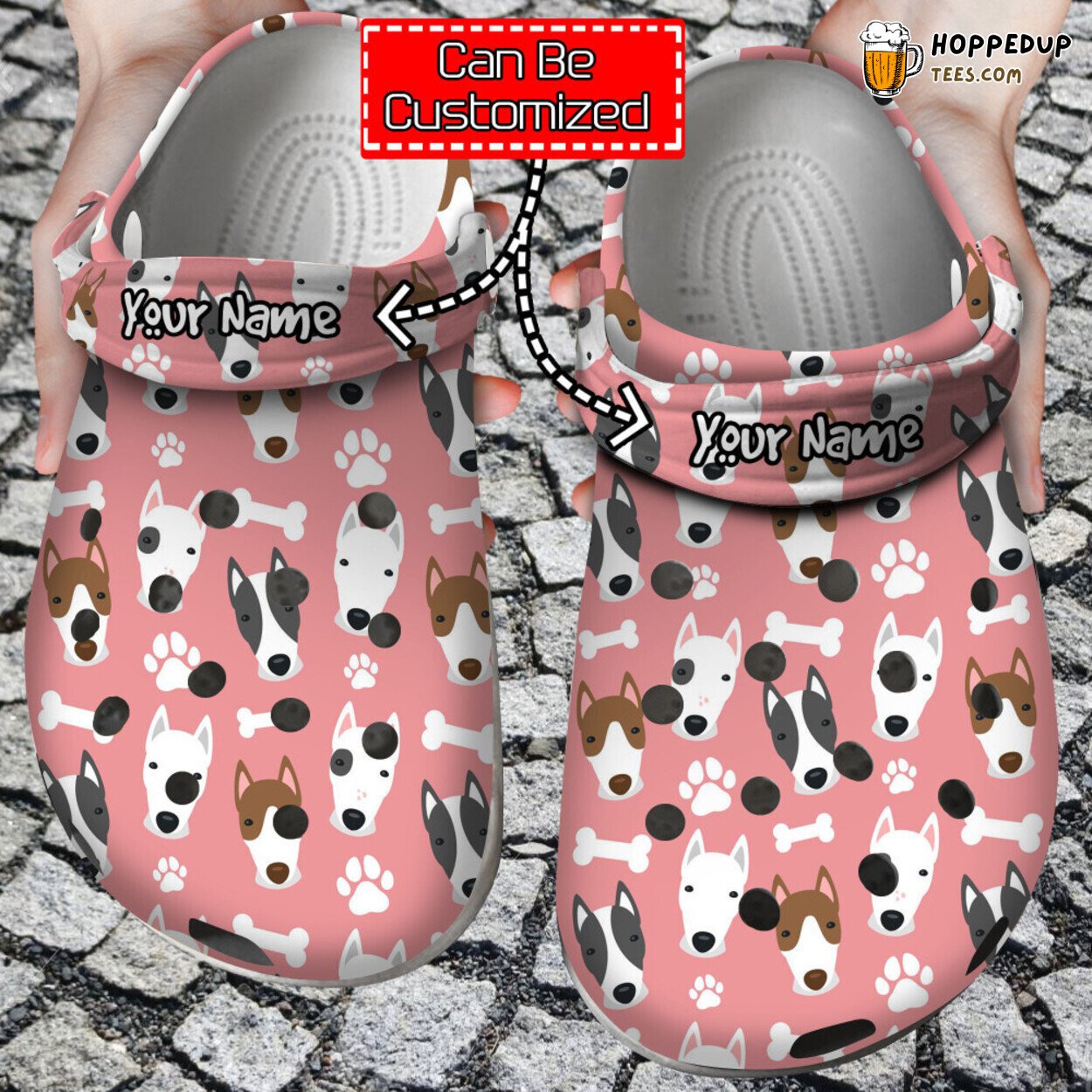 Dog Breeds Patterns Themed Comfortable Clog Shoes for Animal Lovers Design