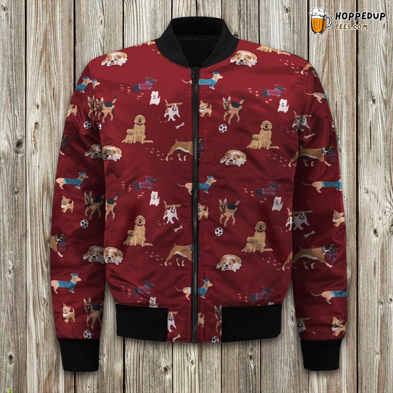 Dog Park Essence Bomber Jacket Winter Luxurious Quality Warm Padded Cute
