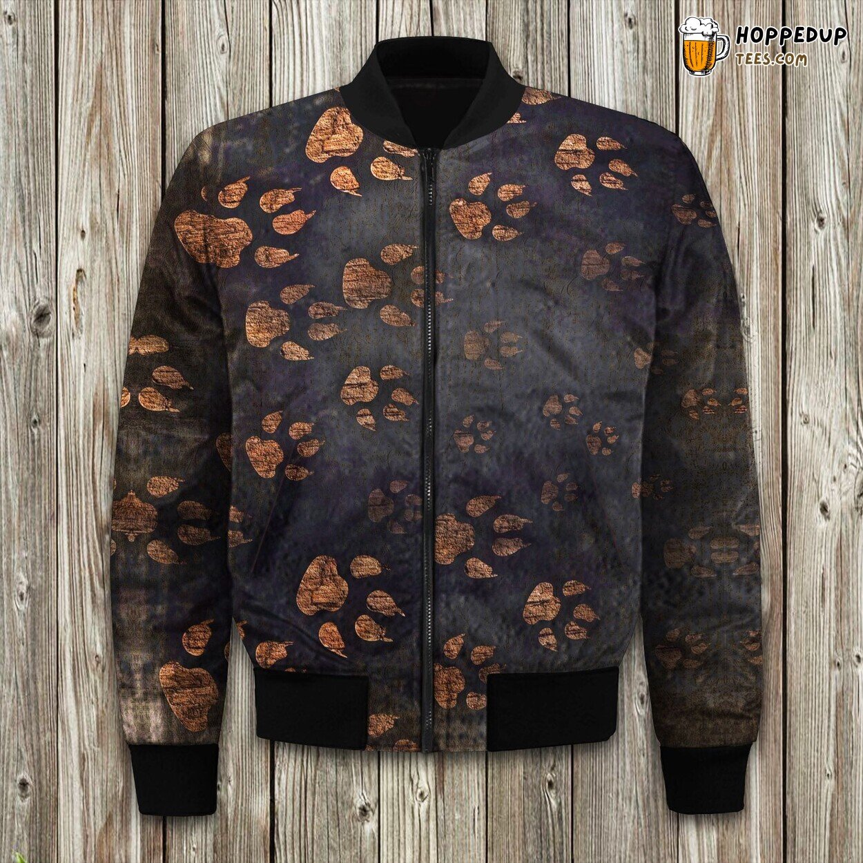Dog Paw Design Winter Bomber Jacket Luxurious Quality Warm Padded Cute