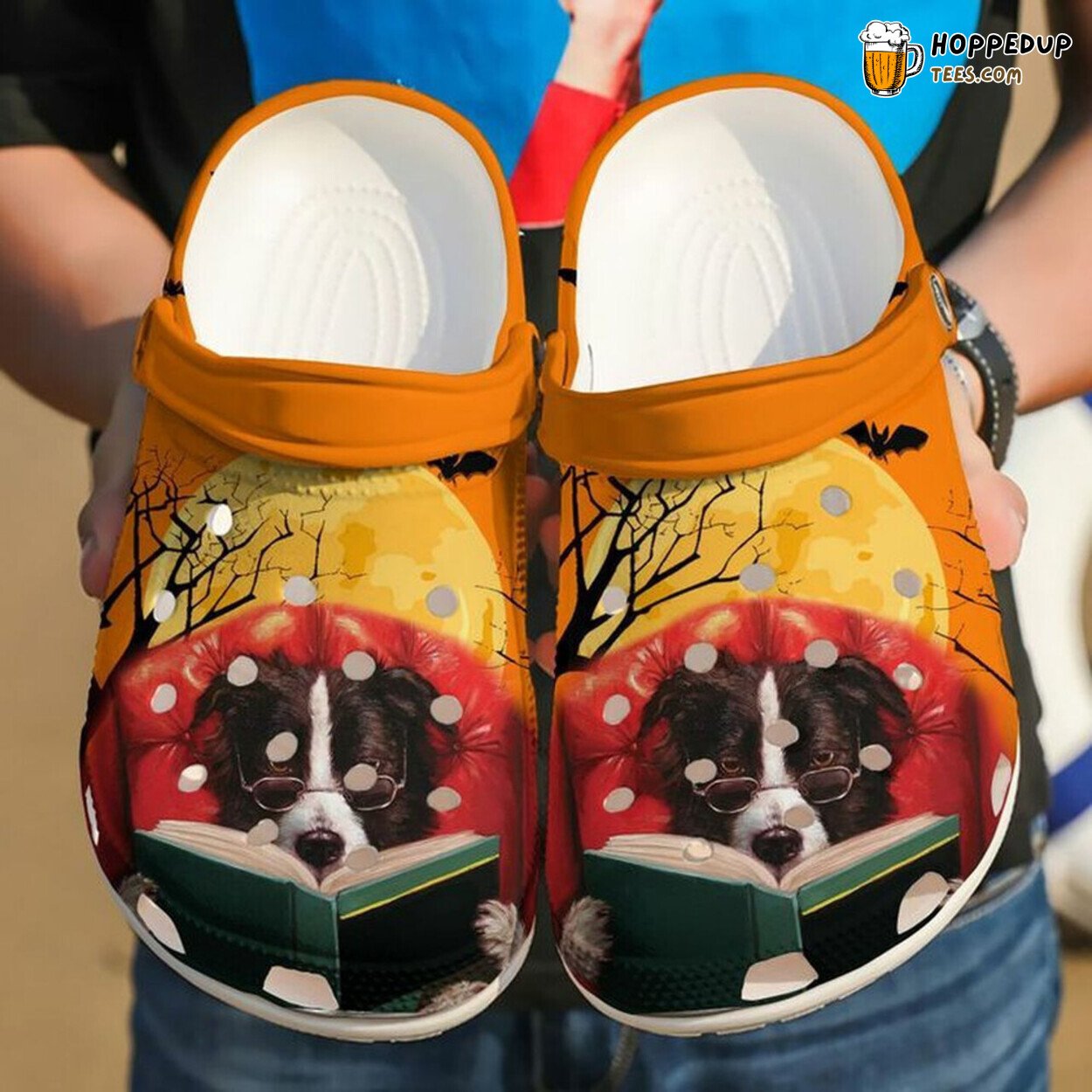 Dog Reading 102 Theme Comfortable Clogs Canine Lover Gift Footwear