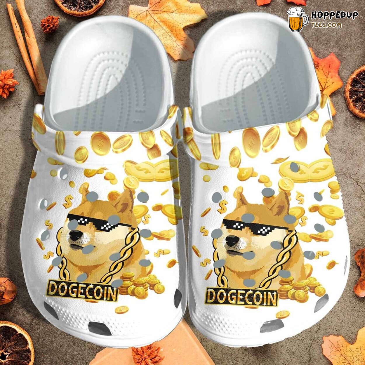 Dogecoin Custom Funny Animal Outdoor Birthday Gift Comfortable Clogs