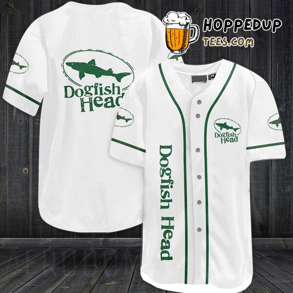 Dogfish Head Beer White Baseball Jersey Distinctive Unique Design Theme