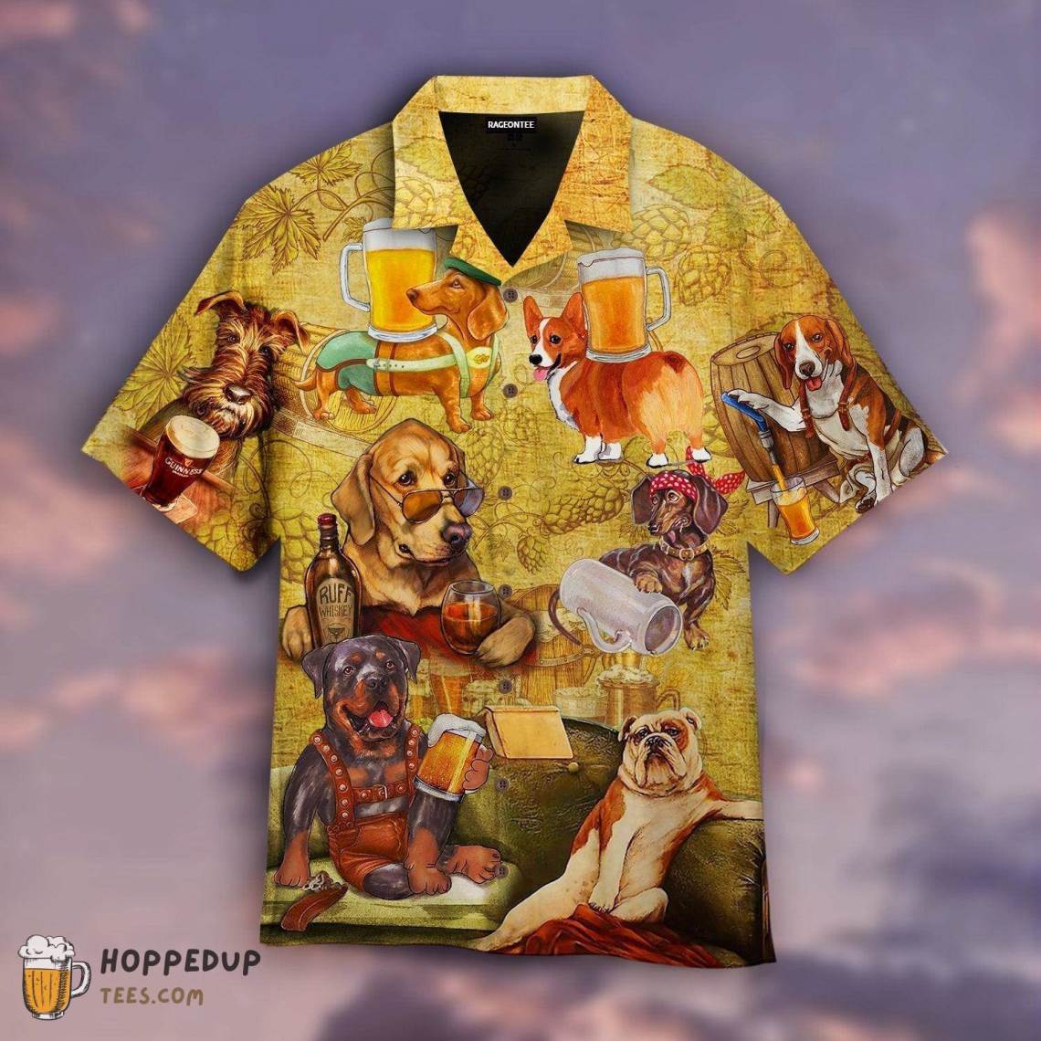 Dogs Drink Beer Best Hawaiian Shirts