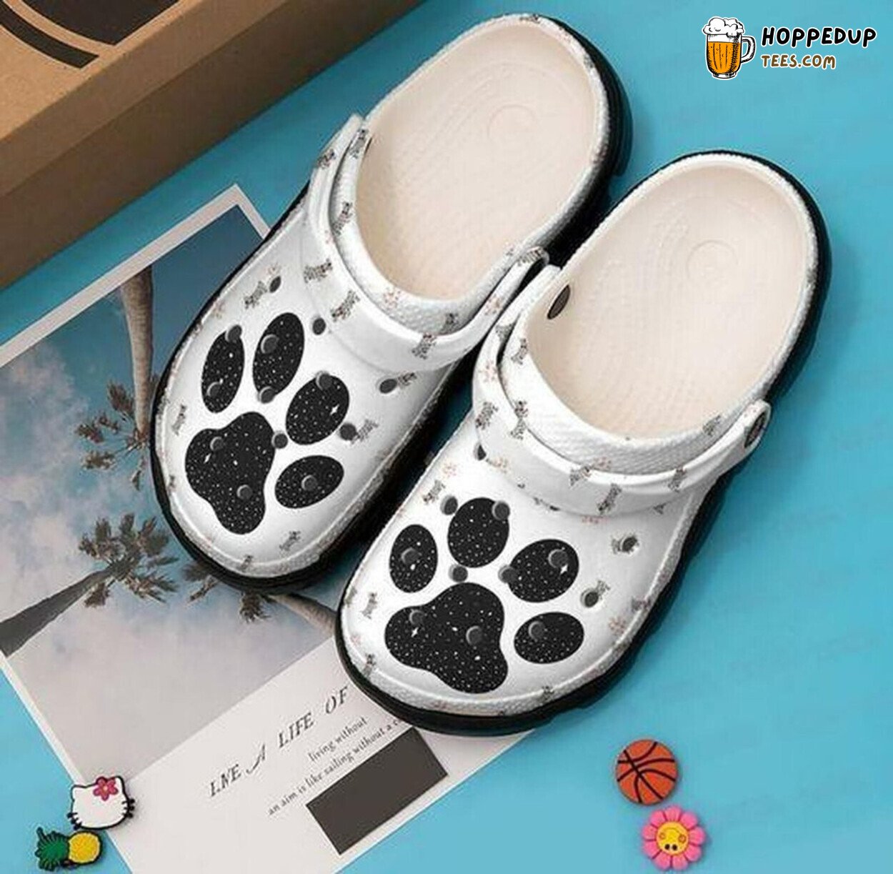 Dogs Paw Prints Bling Bling Personalized 202 Rubber Clog Shoes Gift